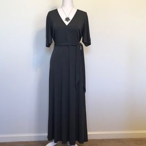 Vintage Jones New York Jersey Knit Cross Front Midi Sz S